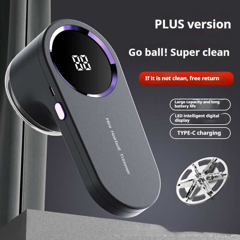 Lint Remover For Clothing Portable Electric Fuzz Pellet Remover LED Display Rechargeable For Clothes Fabric Shaver Fluff Remover - Color: PLUS version